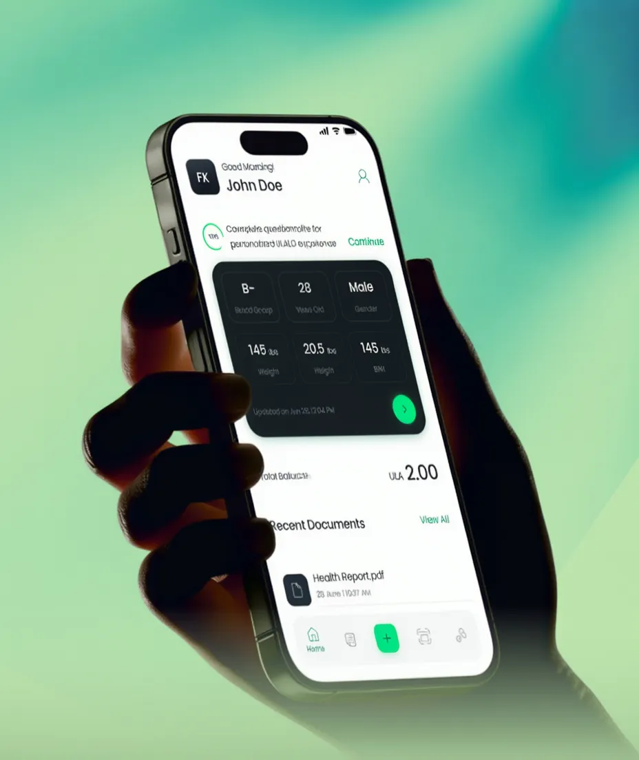 Ulalo app preview on a phone